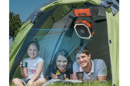 Portable Camping Fan with Light Large Capacity Outdoor Rechargeable Tent Fan - Orange V1308-DSZKI-16-1
