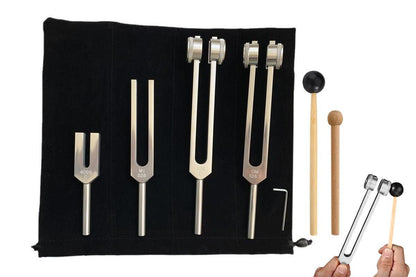 4PCS Tuning Fork Set With Mallet Sound Tool Sensory Tuning Forks V1308-DSZKI-167