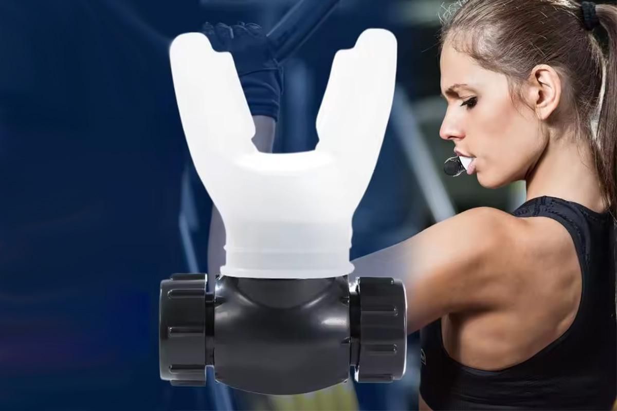 Respiratory Trainer Compact Lung Exercise Device Breathing Trainer -White V1308-DSZKI-175-1