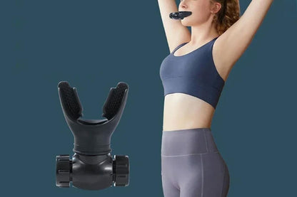 Respiratory Trainer Compact Lung Exercise Device Breathing Trainer -Black V1308-DSZKI-175-2