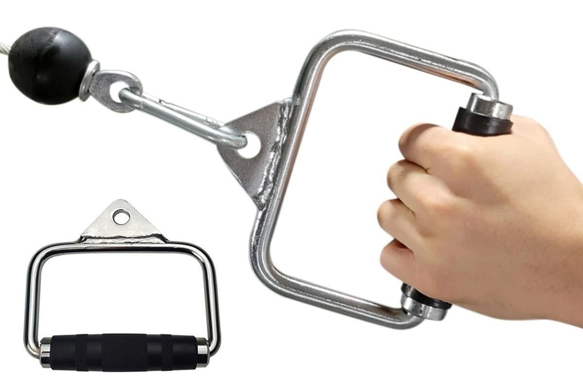 Single D Stirrup Handle with Rubber Grips for Cable Exercise Equipment V1308-DSZKI-176
