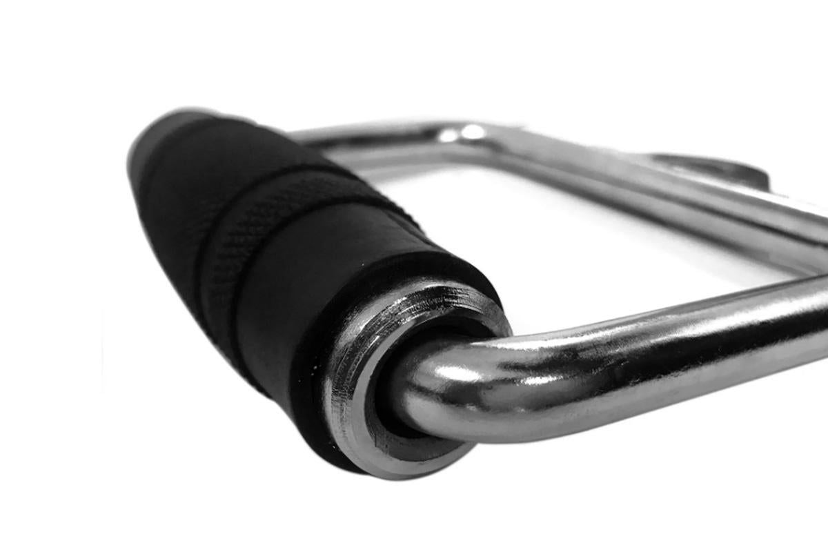 Single D Stirrup Handle with Rubber Grips for Cable Exercise Equipment V1308-DSZKI-176