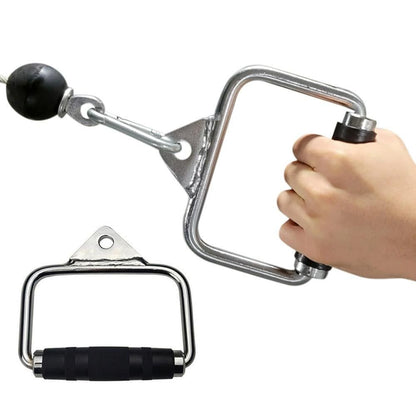 Single D Stirrup Handle with Rubber Grips for Cable Exercise Equipment V1308-DSZKI-176