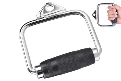 Single D Stirrup Handle with Rubber Grips for Cable Exercise Equipment V1308-DSZKI-176
