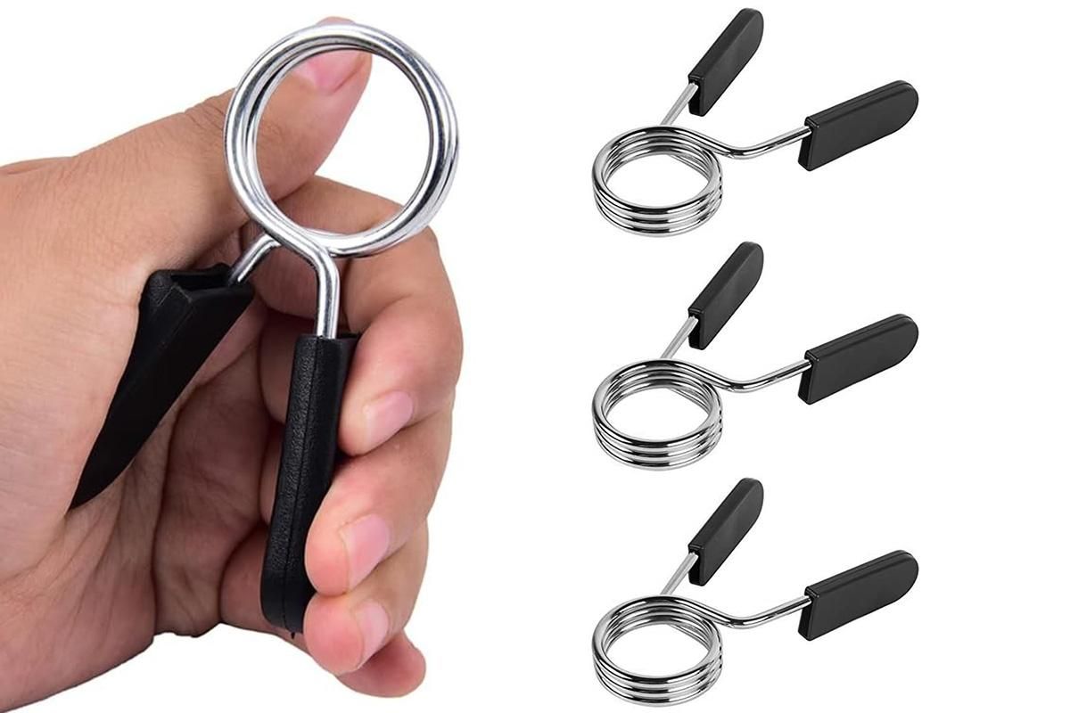 4 Pack 25mm Barbell Spring Clips Gym Weight Lifting Clamps for Dumbbell Bar Lock V1308-DSZKI-180