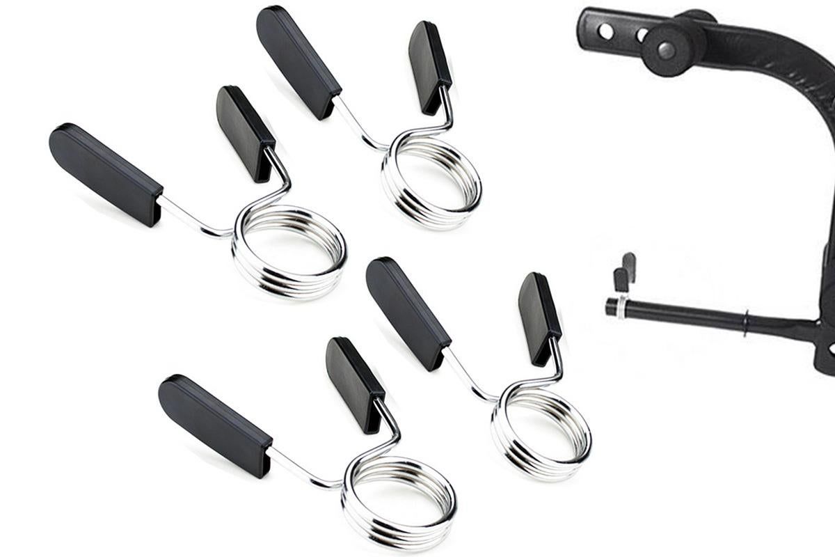 4 Pack 25mm Barbell Spring Clips Gym Weight Lifting Clamps for Dumbbell Bar Lock V1308-DSZKI-180