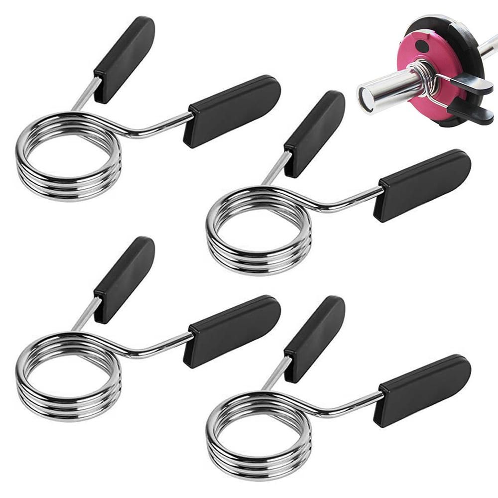 4 Pack 25mm Barbell Spring Clips Gym Weight Lifting Clamps for Dumbbell Bar Lock V1308-DSZKI-180