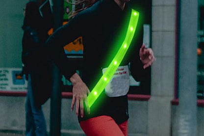 Rechargeable Running Gear LED Reflective Belt Sash Professional Safety Gear Safety Belt -Green V1308-DSZKI-183-1