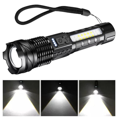 Rechargeable LED Flashlights with Digital Power Display Zoomable High Lumens Bright EDC Flashlight for Outdoor V1308-DSZKI-19