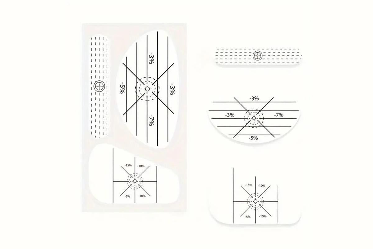 100Pcs Golf Impact Tape Set Club Impact Stickers for Woods Irons Putters V1308-DSZKI-190