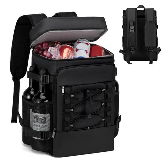 25L Insulated Cooler Backpack Freshness Preservation Backpack - Black V1308-DSZKI-203-1