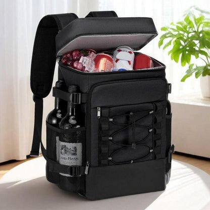 25L Insulated Cooler Backpack Freshness Preservation Backpack - Black V1308-DSZKI-203-1