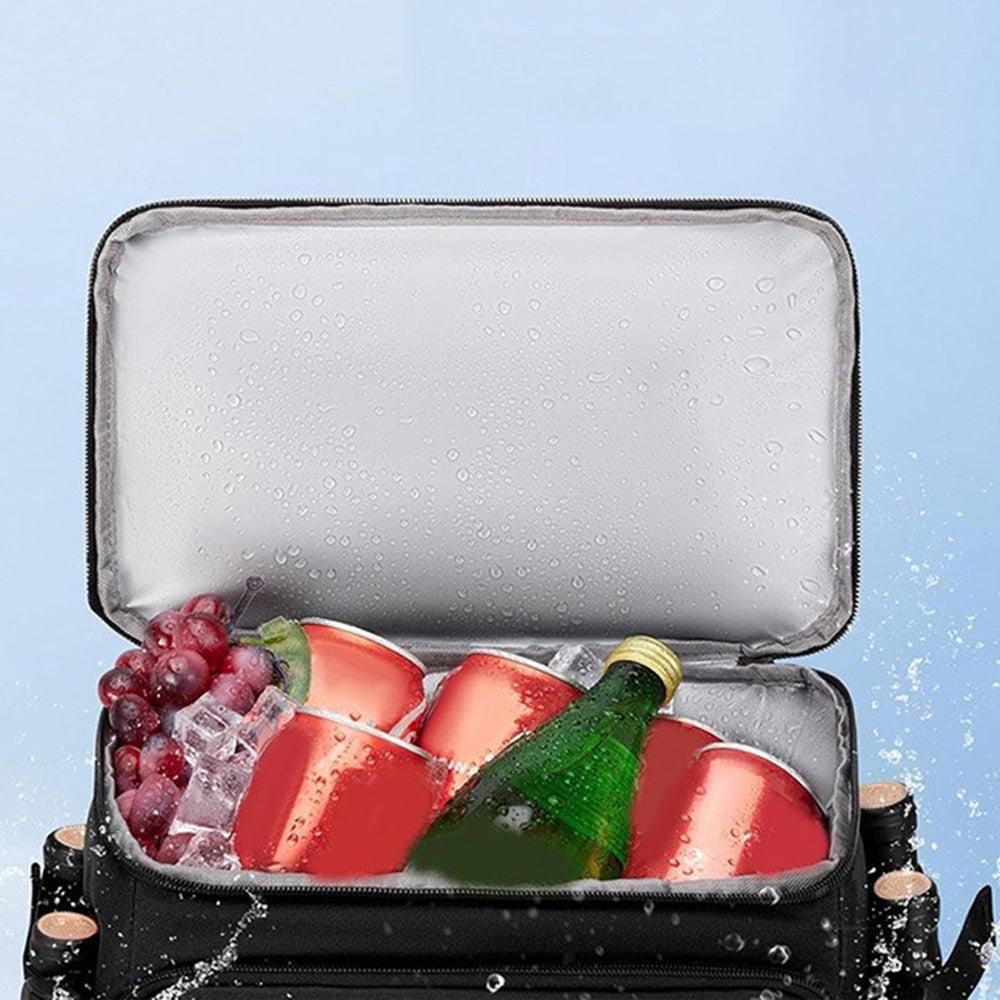25L Insulated Cooler Backpack Freshness Preservation Backpack - Black V1308-DSZKI-203-1