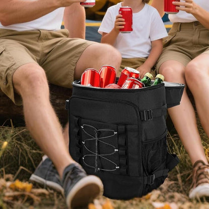 25L Insulated Cooler Backpack Freshness Preservation Backpack - Black V1308-DSZKI-203-1