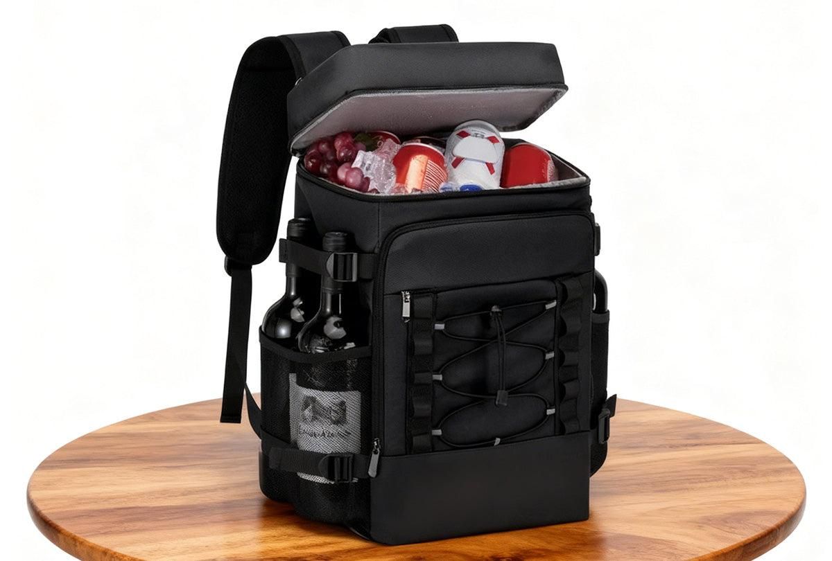 25L Insulated Cooler Backpack Freshness Preservation Backpack - Black V1308-DSZKI-203-1
