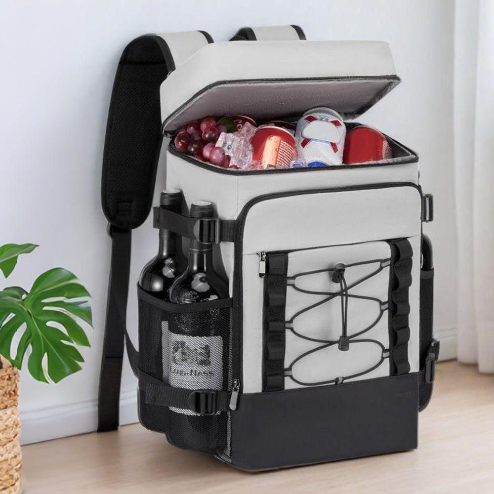 25L Insulated Cooler Backpack Freshness Preservation Backpack - Grey V1308-DSZKI-203-2