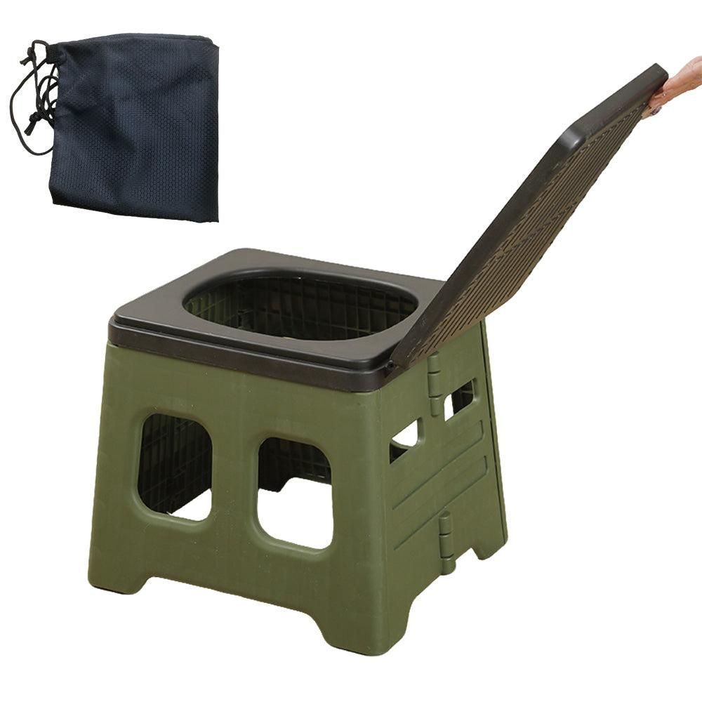 Portable Folding Toilet for Camping and Travel Grey V1308-DSZKI-207