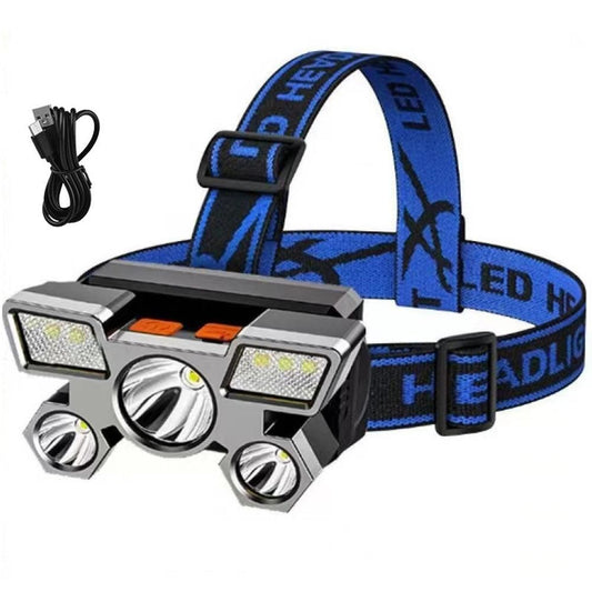 USB Rechargeable LED Headlamp with 4 Modes for Camping Fishing & Outdoor V1308-DSZKI-208
