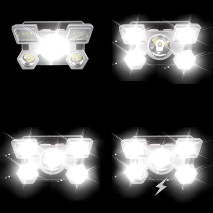 USB Rechargeable LED Headlamp with 4 Modes for Camping Fishing & Outdoor V1308-DSZKI-208