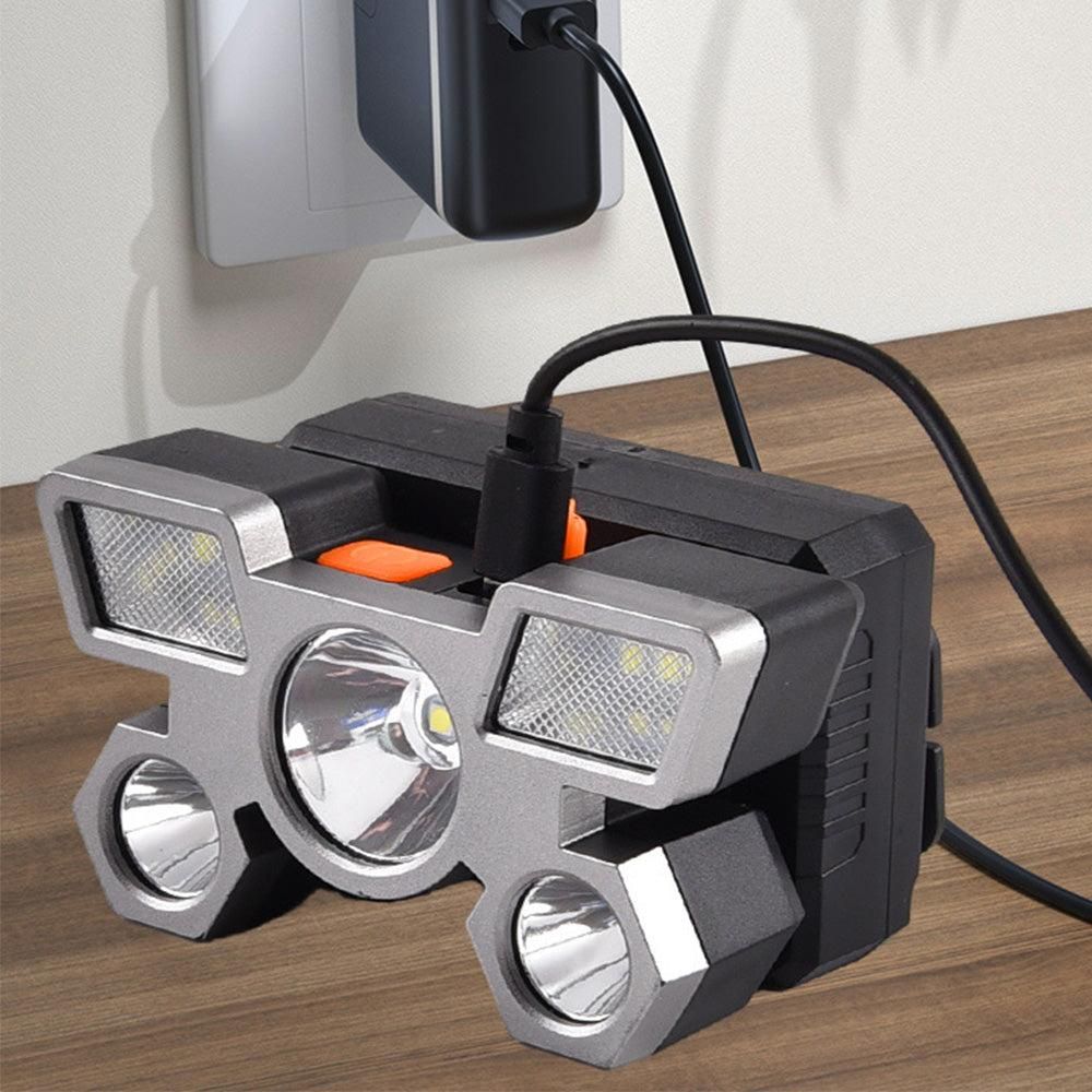 USB Rechargeable LED Headlamp with 4 Modes for Camping Fishing & Outdoor V1308-DSZKI-208
