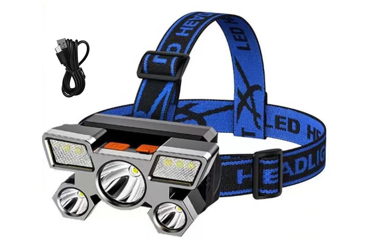 USB Rechargeable LED Headlamp with 4 Modes for Camping Fishing & Outdoor V1308-DSZKI-208