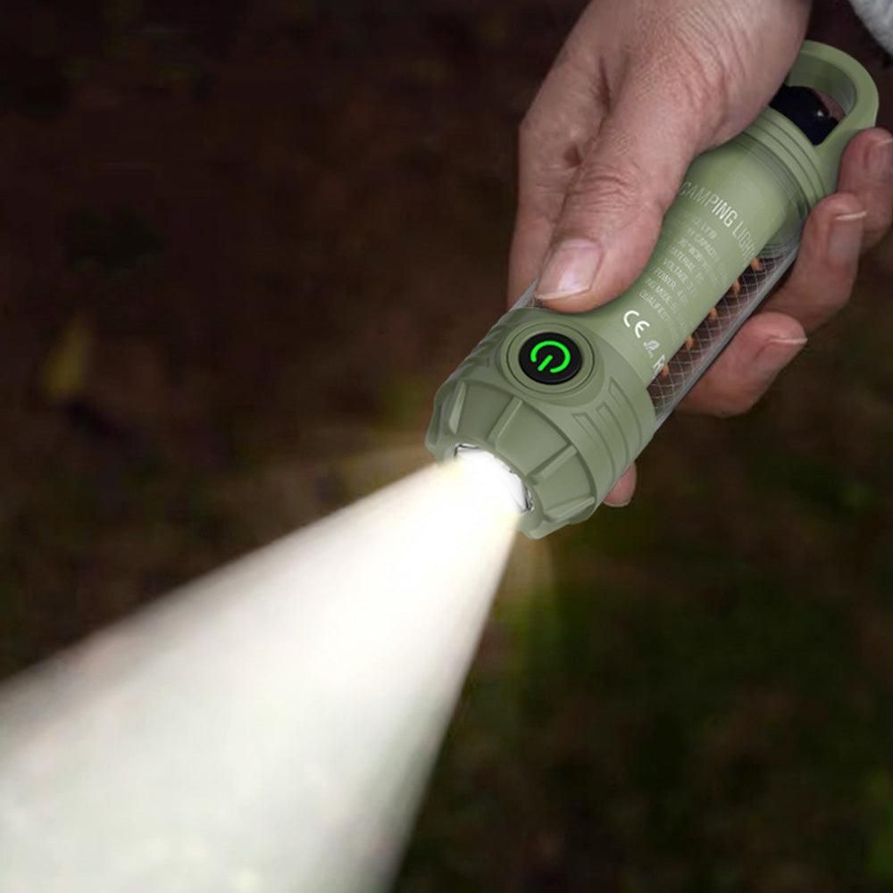 LED Camping Keychain Light - Mini Lantern with Hook for Outdoor Use Blackish Green V1308-DSZKI-209-1