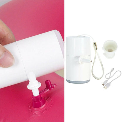 USB Charging Air Pump Camping Light Outdoor Mini Inflatable Pump White V1308-DSZKI-213