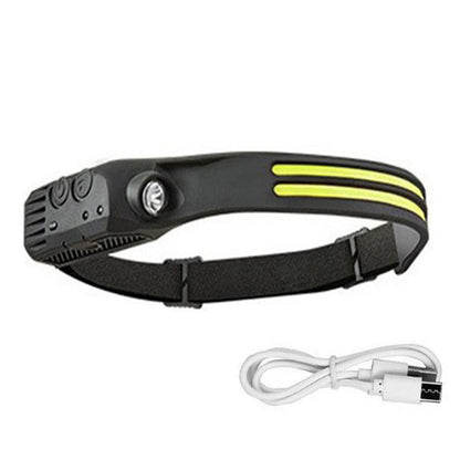Rechargeable Head Torch Motion Sensor USB Headlamp for Outdoor Activities V1308-DSZKI-214