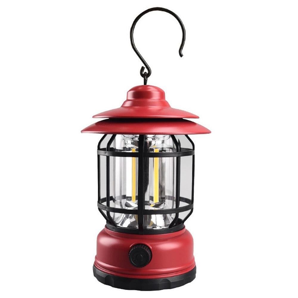 Retro Tent Camping Light Portable Rechargeable Night Lamp Red V1308-DSZKI-220-1