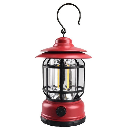 Retro Tent Camping Light Portable Rechargeable Night Lamp Red V1308-DSZKI-220-1