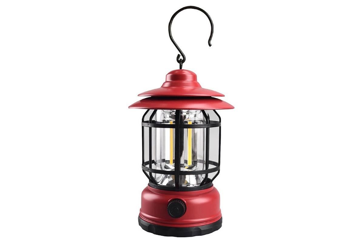 Retro Tent Camping Light Portable Rechargeable Night Lamp Red V1308-DSZKI-220-1