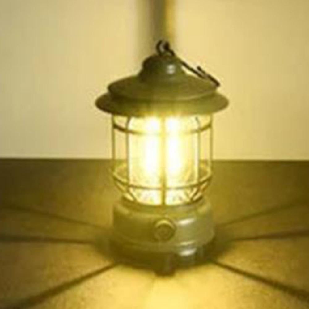 Retro Tent Camping Light Portable Rechargeable Night Lamp Green V1308-DSZKI-220-2