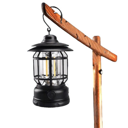 Retro Tent Camping Light Portable Rechargeable Night Lamp Green V1308-DSZKI-220-2