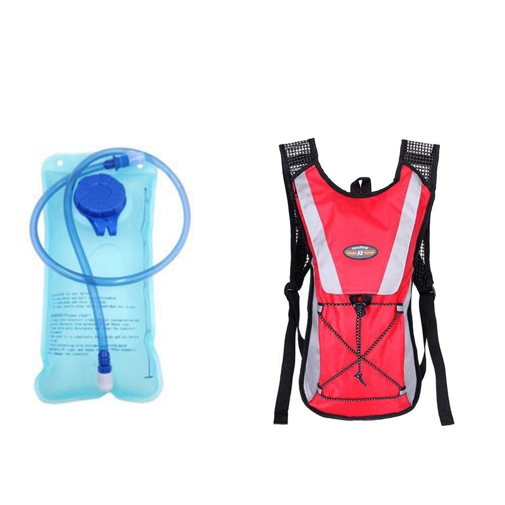 Hydration Backpack Pack with 2L Water Bladder Water Rucksack Backpack for Hiking Running Biking Black V1308-DSZKI-221-2