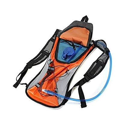 Hydration Backpack Pack with 2L Water Bladder Water Rucksack Backpack for Hiking Running Biking Orange V1308-DSZKI-221-5