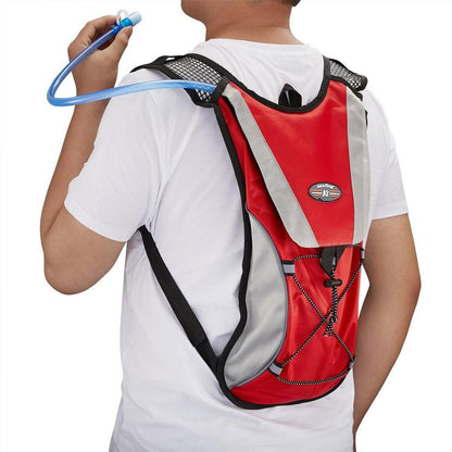 Hydration Backpack Pack with 2L Water Bladder Water Rucksack Backpack for Hiking Running Biking Red V1308-DSZKI-221-6