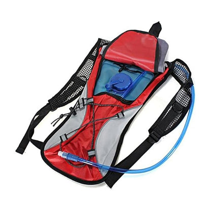 Hydration Backpack Pack with 2L Water Bladder Water Rucksack Backpack for Hiking Running Biking Red V1308-DSZKI-221-6