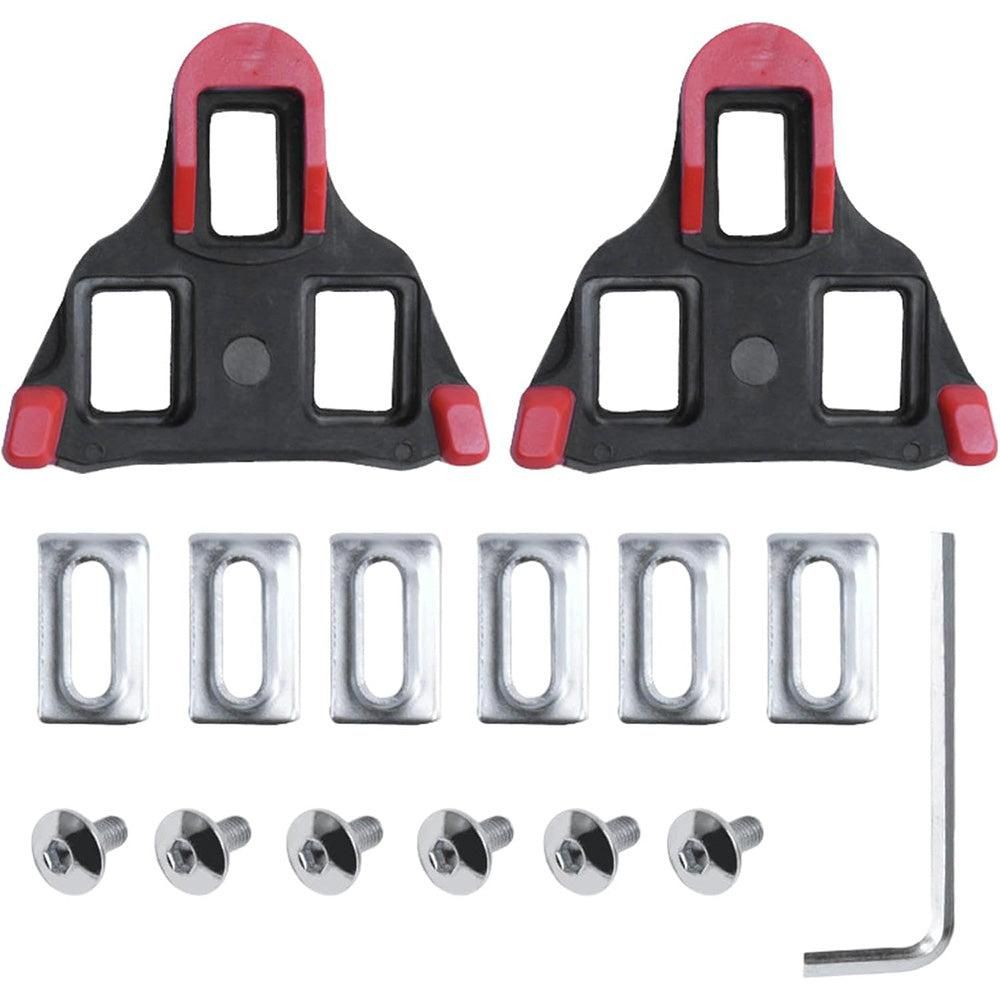 2X Replacement Locking Cycling Pedals Cleat for Road Cycle Red V1308-DSZKI-222-1