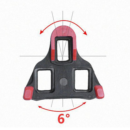 2X Replacement Locking Cycling Pedals Cleat for Road Cycle Red V1308-DSZKI-222-1