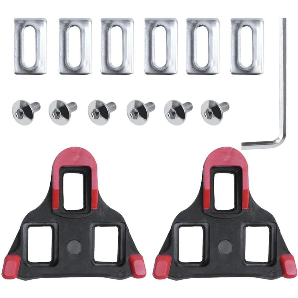 2X Replacement Locking Cycling Pedals Cleat for Road Cycle Red V1308-DSZKI-222-1