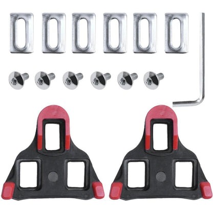 2X Replacement Locking Cycling Pedals Cleat for Road Cycle Red V1308-DSZKI-222-1