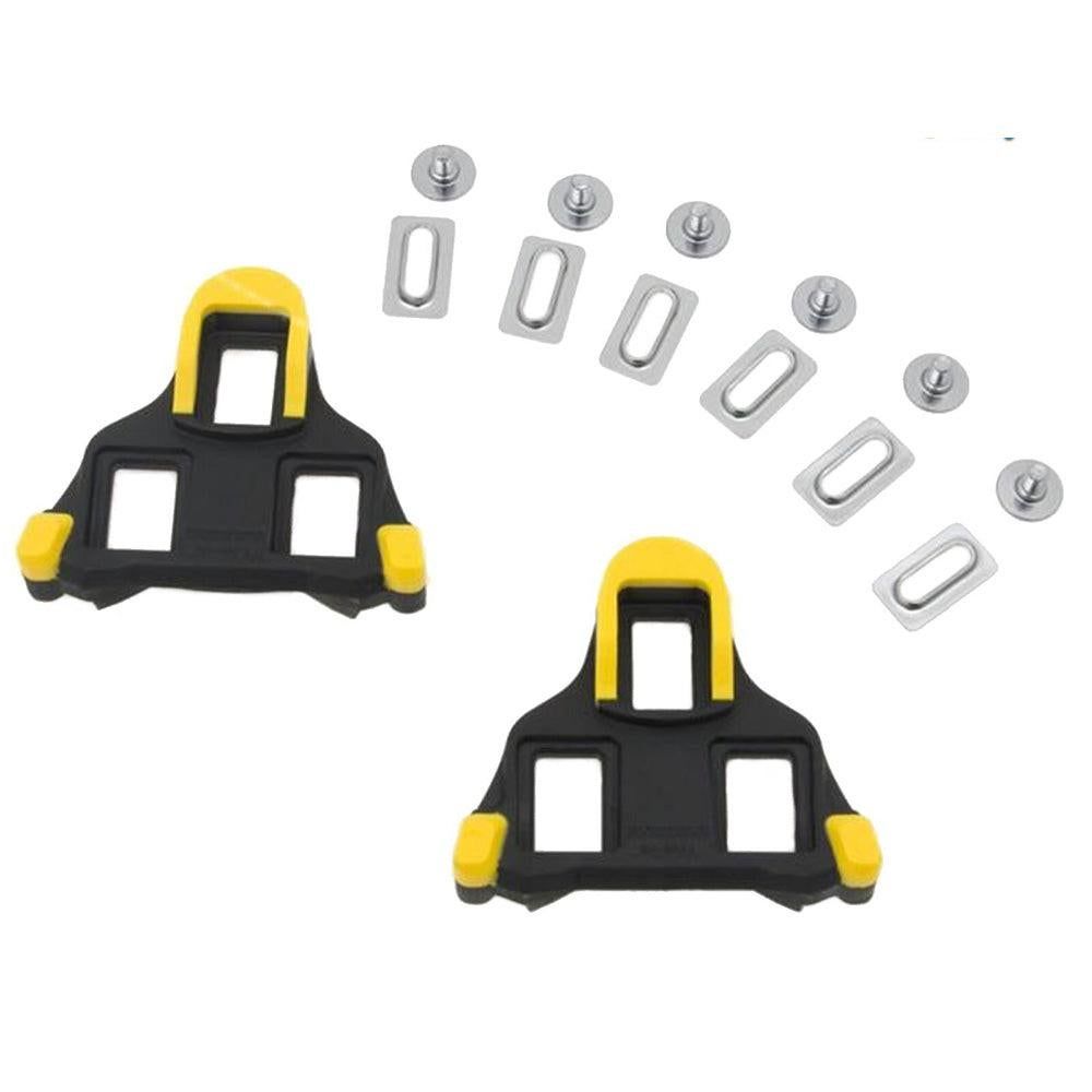 2X Replacement Locking Cycling Pedals Cleat for Road Cycle Yellow V1308-DSZKI-222-2