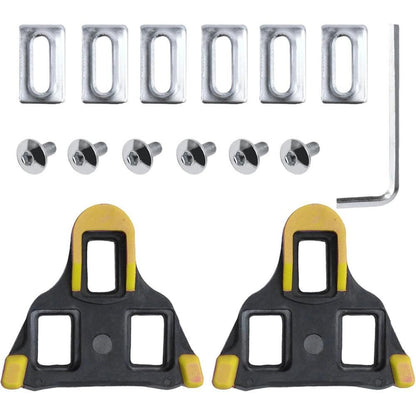 2X Replacement Locking Cycling Pedals Cleat for Road Cycle Yellow V1308-DSZKI-222-2