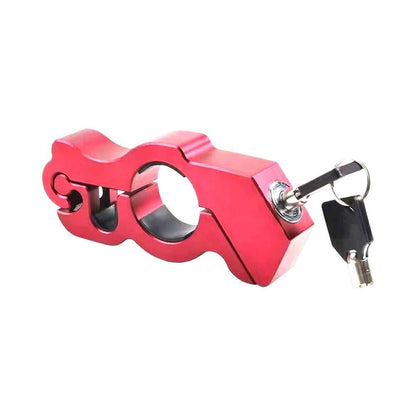 Motorcycle Bicycle Handlebar Anti-Theft Lock Grip Security Accessory Red V1308-DSZKI-224-1