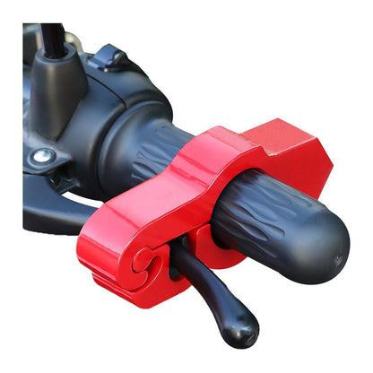 Motorcycle Bicycle Handlebar Anti-Theft Lock Grip Security Accessory Red V1308-DSZKI-224-1