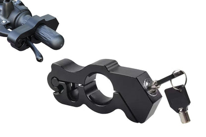 Motorcycle Bicycle Handlebar Anti-Theft Lock Grip Security Accessory Black V1308-DSZKI-224-2