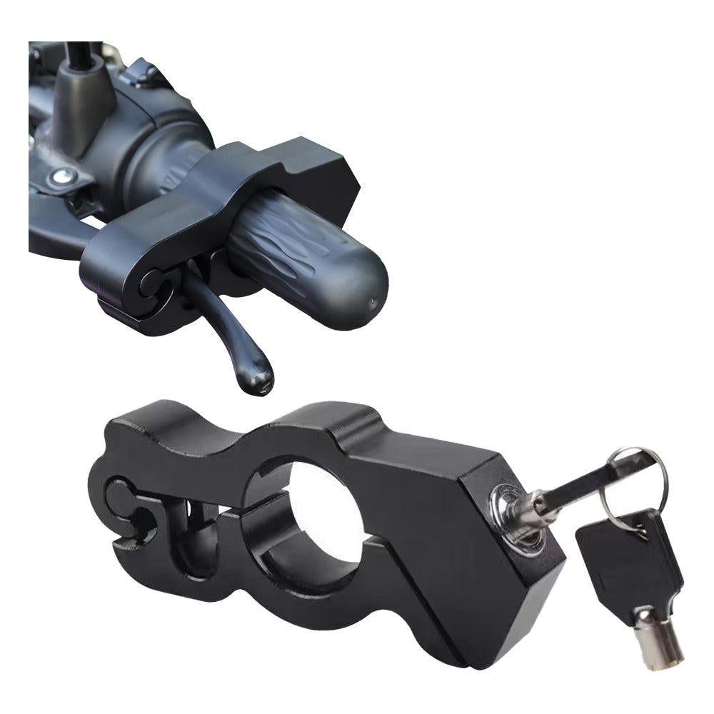 Motorcycle Bicycle Handlebar Anti-Theft Lock Grip Security Accessory Black V1308-DSZKI-224-2