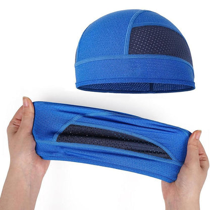 Skull Cap Helmet Liner - Cycling & Motorcycle Cap for Under Helmet Use Blue V1308-DSZKI-225-2