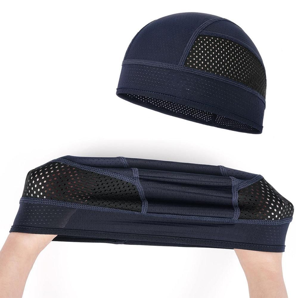 Skull Cap Helmet Liner - Cycling & Motorcycle Cap for Under Helmet Use Black V1308-DSZKI-225-3