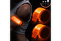 2Pcs Rechargeable Glowing Bracelet LED Slap Wristband Night Running Security Armband Strap Orange V1308-DSZKI-226-1